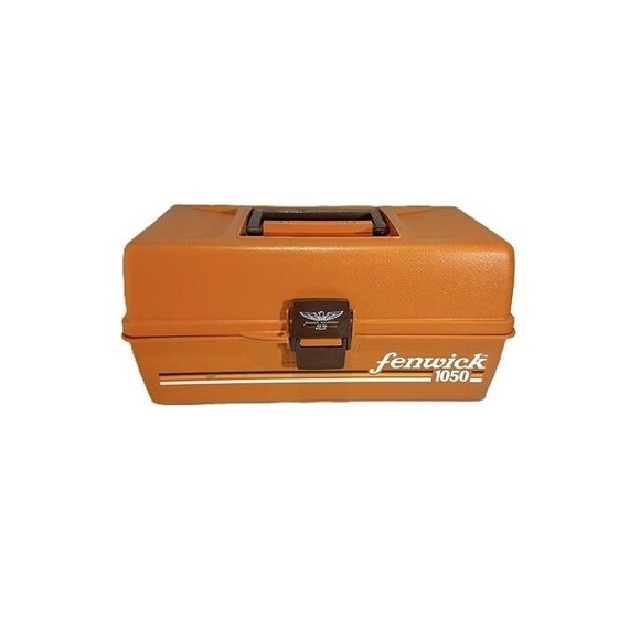 Vintage Orange FENWICK 1050 FISHING Tackle box, 2 trays - Picture 1 of 3